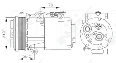 Compresseur, climatisation NRF 32250