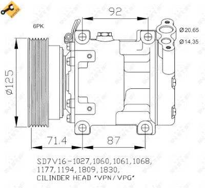 Compresseur, climatisation NRF 32742