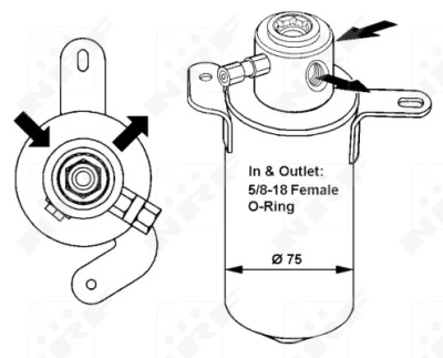 Filtre déshydratant, climatisation NRF 33039