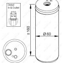 Filtre déshydratant, climatisation NRF 33114
