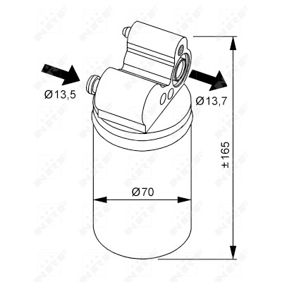 Filtre déshydratant, climatisation NRF 33313