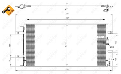 Condenseur, climatisation NRF 350046