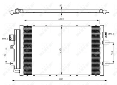 Condenseur, climatisation NRF 350083