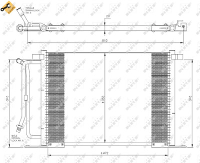 Condenseur, climatisation NRF 35250