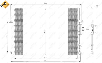 Condenseur, climatisation NRF 35275