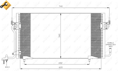 Condenseur, climatisation NRF 35439