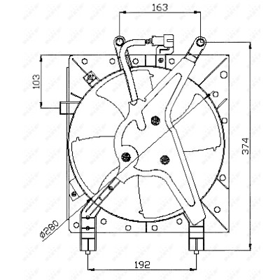Ventilateur, refroidissement du moteur