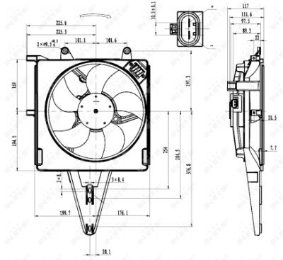 Ventilateur, refroidissement du moteur