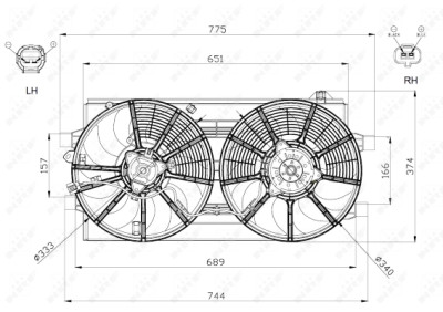 Ventilateur, refroidissement du moteur