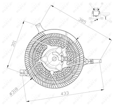 Ventilateur, refroidissement du moteur NRF 47572