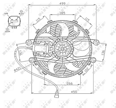 Ventilador, refrigeración del motor