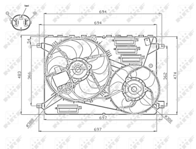 Ventilador, refrigeración del motor