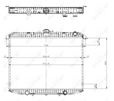 Radiateur, refroidissement du moteur NRF 519533