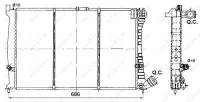 Radiateur, refroidissement du moteur