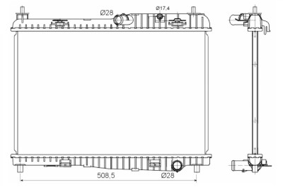 Radiateur, refroidissement du moteur NRF 53152
