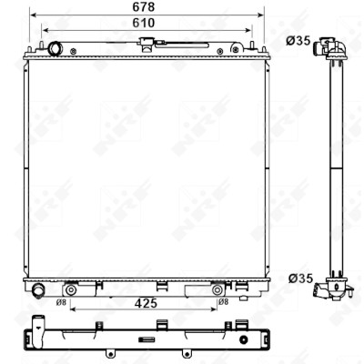 Radiateur, refroidissement du moteur NRF 53179