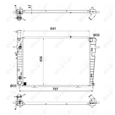 Radiateur, refroidissement du moteur NRF 53342