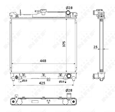Radiateur, refroidissement du moteur NRF 53569