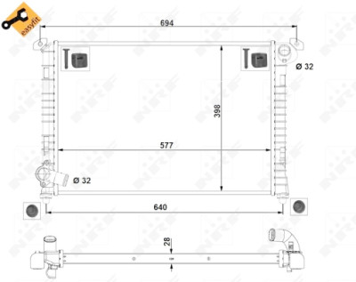 Radiateur, refroidissement du moteur NRF 53807
