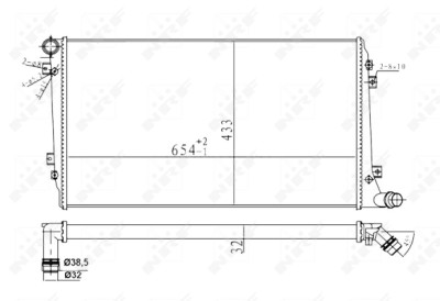 Radiateur, refroidissement du moteur NRF 53814A