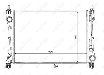 Radiateur, refroidissement du moteur NRF 53935