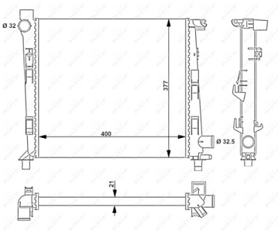 Radiateur, refroidissement du moteur NRF 54717