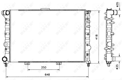 Radiateur, refroidissement du moteur