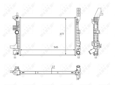 Radiateur, refroidissement du moteur NRF 58284