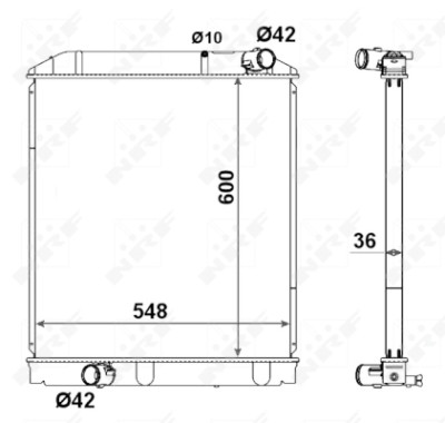 Radiateur, refroidissement du moteur NRF 58442