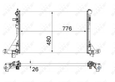 Radiateur, refroidissement du moteur NRF 58482