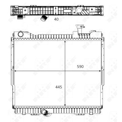 Radiateur, refroidissement du moteur NRF 58484