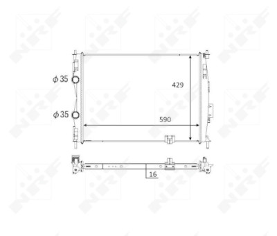 Radiateur, refroidissement du moteur NRF 59061