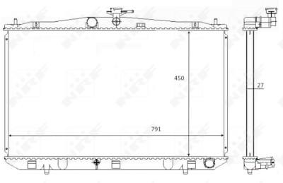 Radiateur, refroidissement du moteur NRF 59081