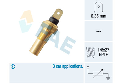Sonde de température, liquide de refroidissement