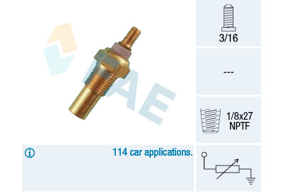 Capteur de température du liquide de refroidissement FAE 32190
