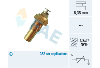 Sonde de température, liquide de refroidissement