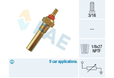 Sonde de température, liquide de refroidissement