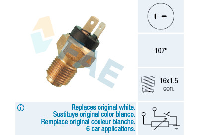 Capteur de température du liquide de refroidissement FAE 34080