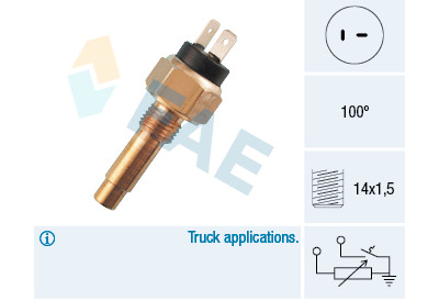 Capteur de température du liquide de refroidissement FAE 34150