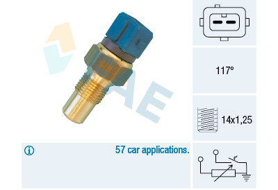 Capteur de température du liquide de refroidissement FAE 34440