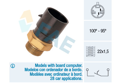 Interrupteur de température, ventilateur de radiateur
