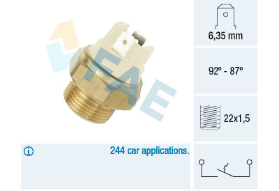 Interrupteur de température, ventilateur de radiateur FAE 37010