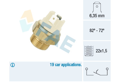 Interrupteur de température, ventilateur de radiateur FAE 37080
