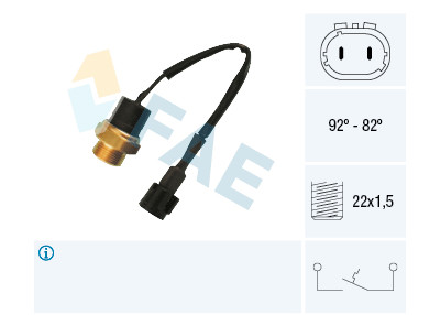 Interrupteur de température, ventilateur de radiateur