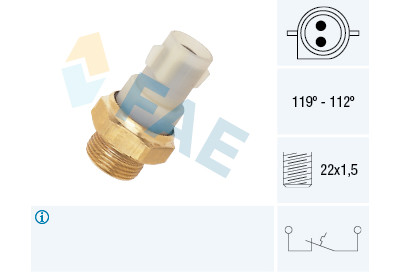 Interrupteur de température, ventilateur de radiateur