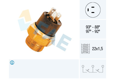 Interrupteur de température, ventilateur de radiateur