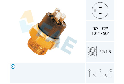 Interrupteur de température, ventilateur de radiateur