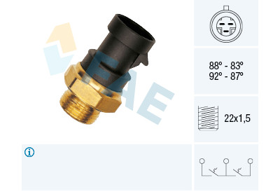 Interrupteur de température, ventilateur de radiateur FAE 37900