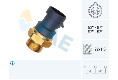 Interrupteur de température, ventilateur de radiateur FAE 37910