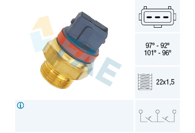 Interrupteur de température, ventilateur de radiateur FAE 37930